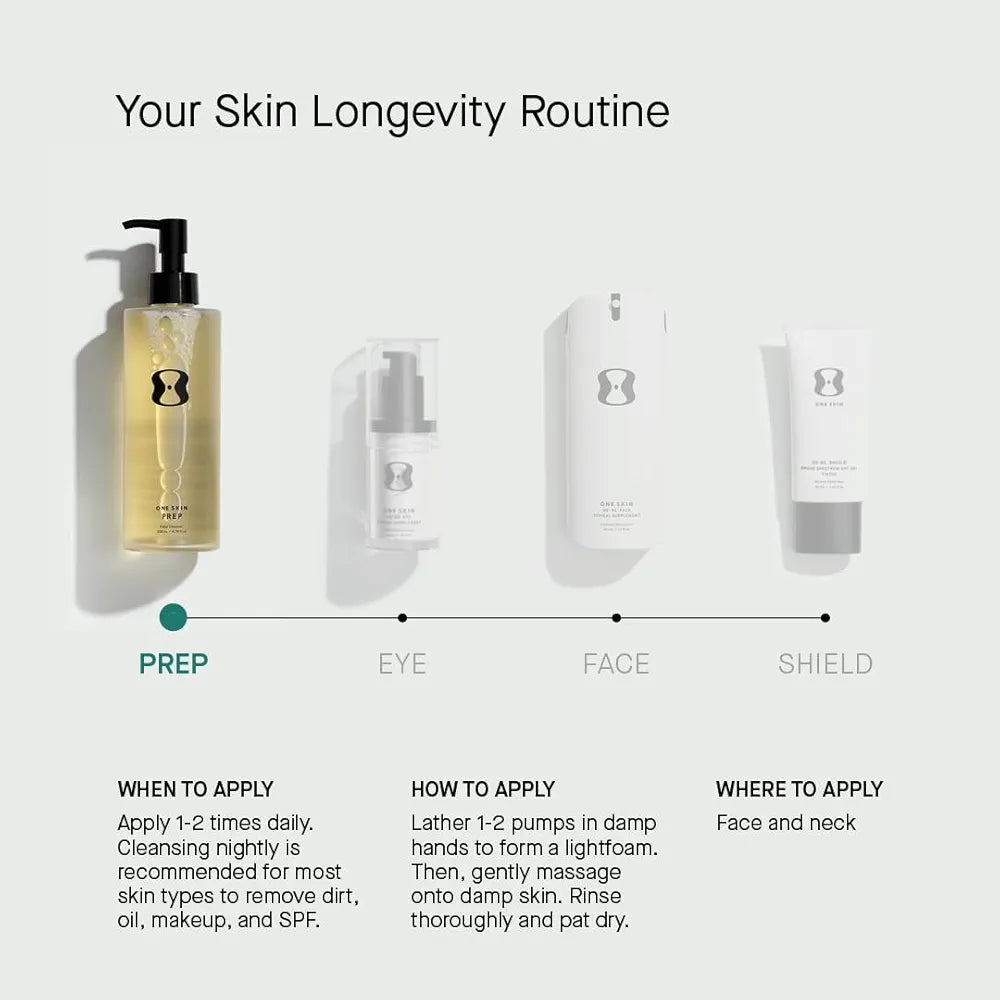 OneSkin PREP Facial Cleanser: Exfoliating Formula for Balanced, Sensitive Skin