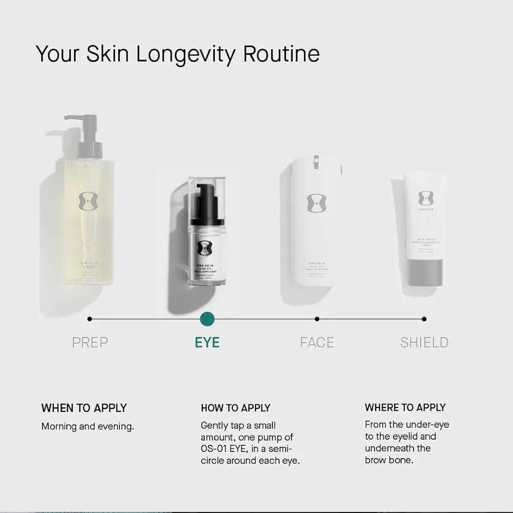 OneSkin EYE OS-01 Peptide Topical Supplement: Fragrance-Free Anti-Aging Eye Cream for Sensitive Skin