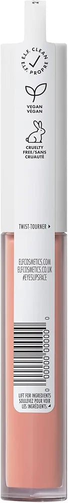 e.l.f. Hydrating Lip Lacquer - Whisper Pink, Non-Sticky Ultra-Shine Gloss with Vitamin A & E, Vegan & Cruelty-Free