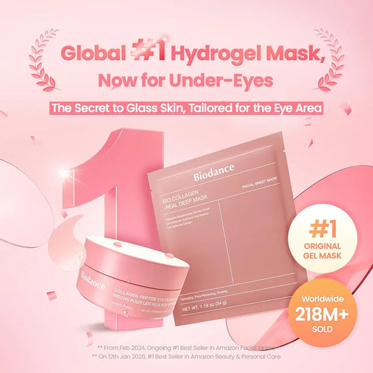 BIODANCE Collagen Peptide Eye Patches, Anti Wrinkle & Smile Line Patches for Face, Under Eye Mask for Fine Lines & Eye Bags, Travel Essentials & Self Care Gifts for Women, Korean Skin Care