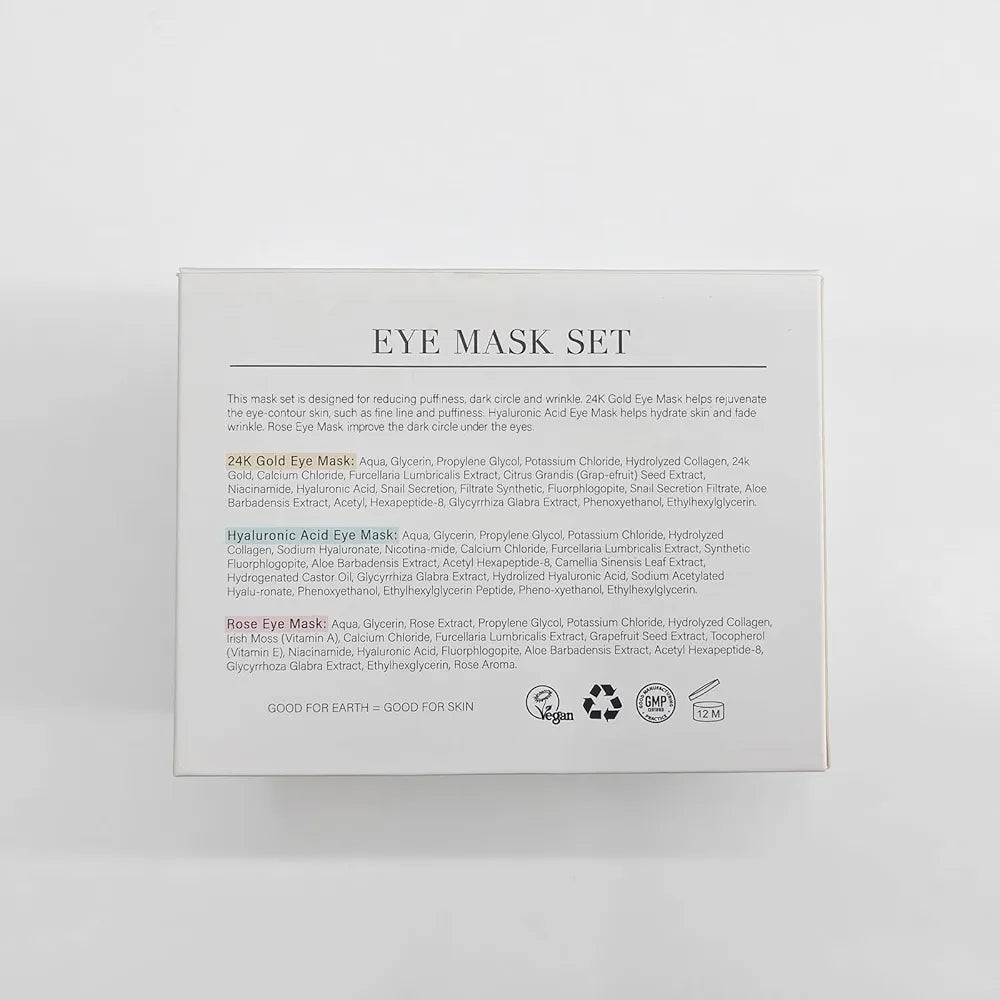 PEAUAMIE 24K Gold and Hyaluronic Acid Under Eye Patches for Dark Circles, Puffiness, and Wrinkles - 30 Pairs