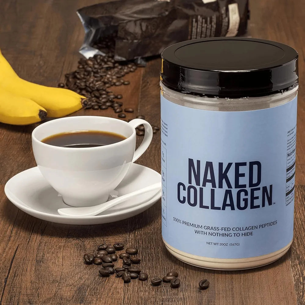 NAKED Collagen Peptides Protein Powder, 60 Servings, Pasture-Raised, Unflavored Grass-Fed Hydrolyzed Collagen Supplement, NSF Certified, Paleo Friendly, Non-GMO, Keto, Gluten Free, 20oz