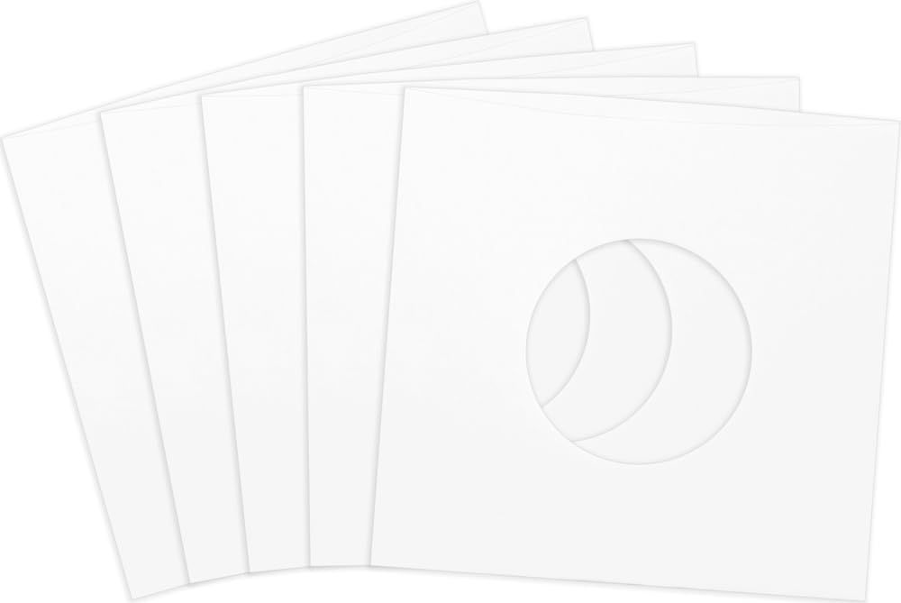 (500) Archival Quality Acid-Free Heavyweight Paper Inner Sleeves for 7 Inch Vinyl Records #07IW