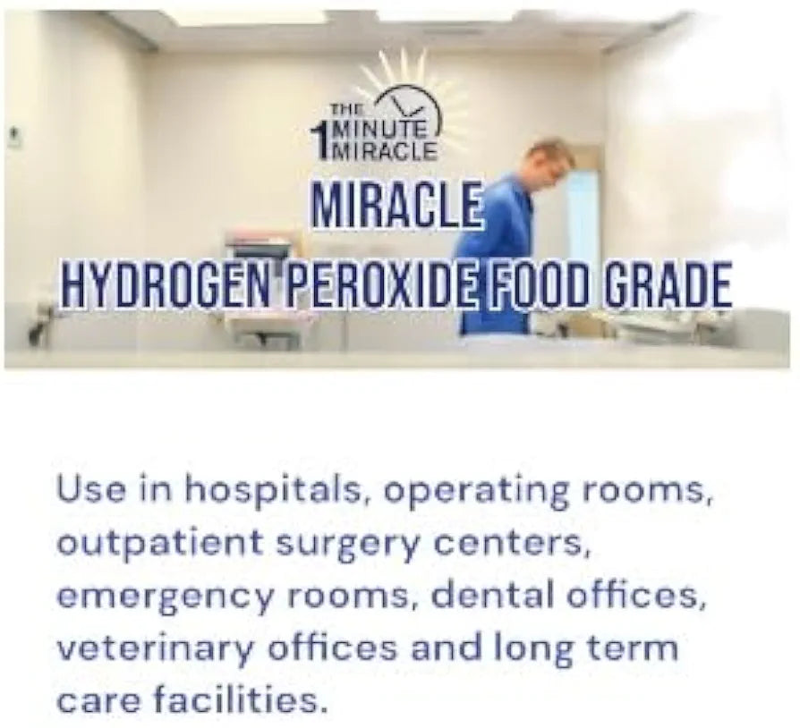 The One Minute Miracle - 12% Hydrogen Peroxide Medical Food Grade and The One Minute Cure Book