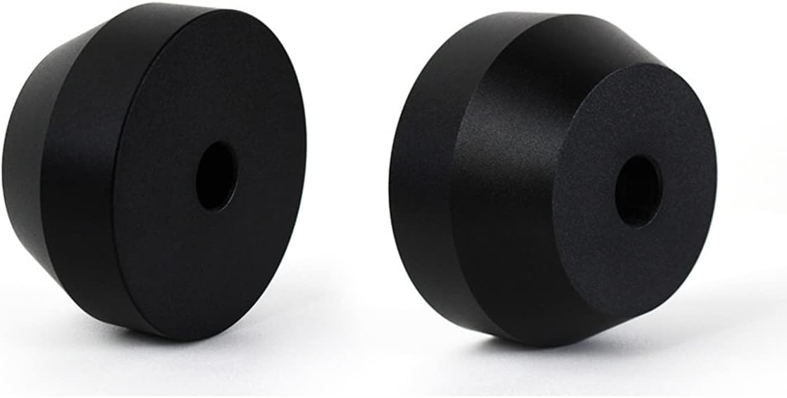 45 RPM Record Adapter Durable Solid Aluminum Dome Center Adapter for 7 Inch Vinyl Record (51G, Black)