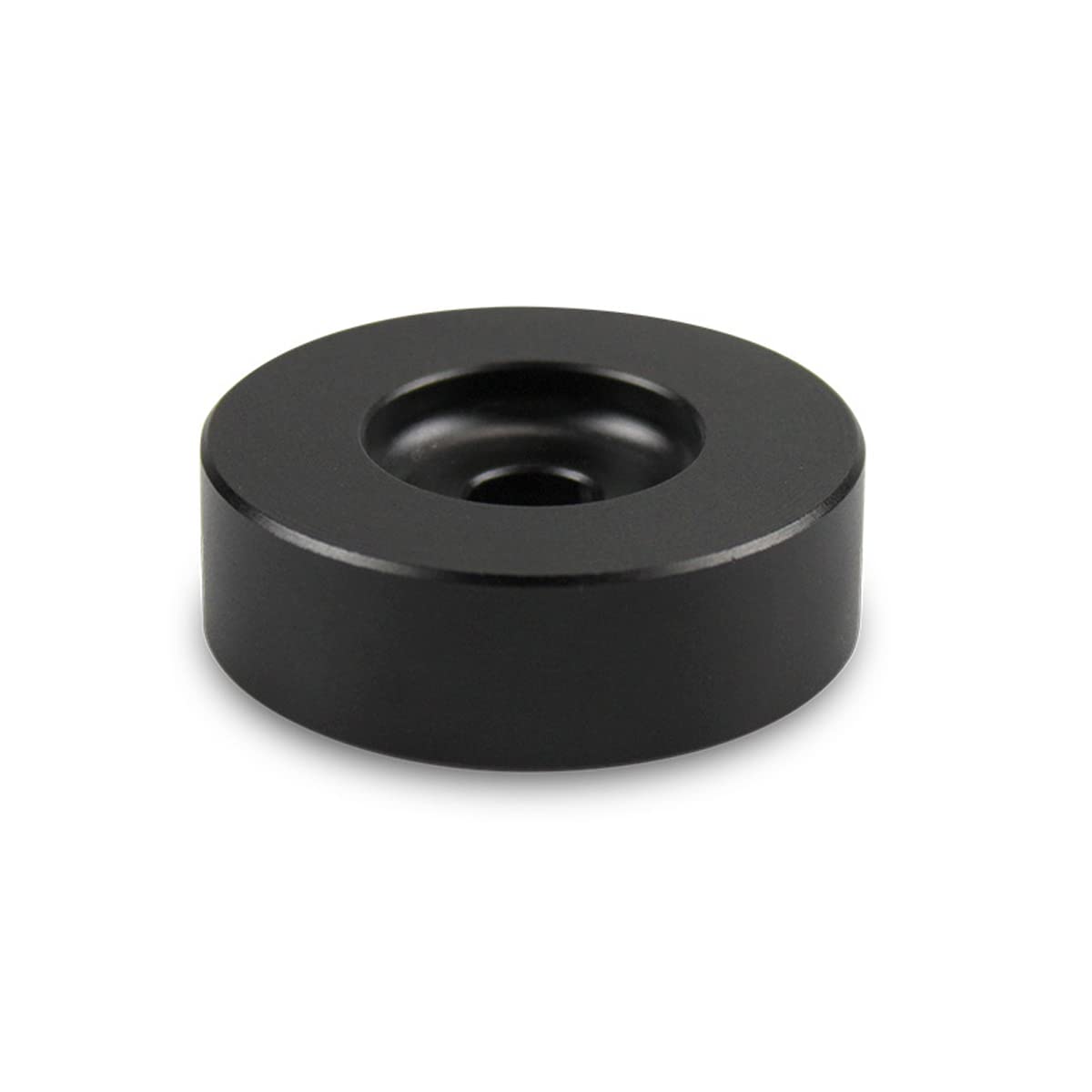45 RPM Record Adapter Durable Solid Aluminum Dome Center Adapter for 7 Inch Vinyl Record (51G, Black)
