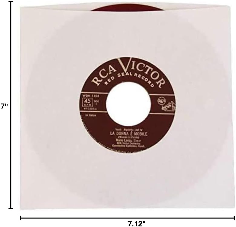 (500) Archival Quality Acid-Free Heavyweight Paper Inner Sleeves for 7 Inch Vinyl Records #07IW