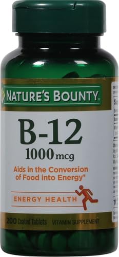 Nature's Bounty Vitamin B12 1000 mcg Supplements, Supports Energy Metabolism, 200 Ct