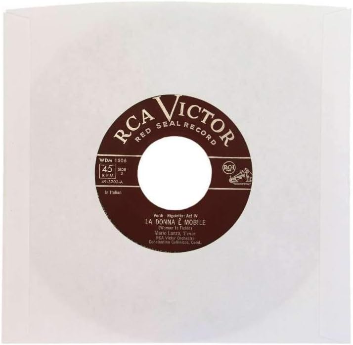 (500) Archival Quality Acid-Free Heavyweight Paper Inner Sleeves for 7 Inch Vinyl Records #07IW