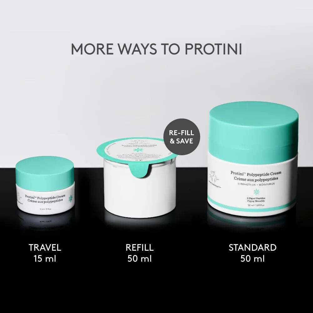 Drunk Elephant Protini Polypeptide Cream - Firming Moisturizer - Clean Clinical Skincare - Cruelty-Free - Dermatologist-Tested - Free of Essential Oils, Silicones, and Fragrance