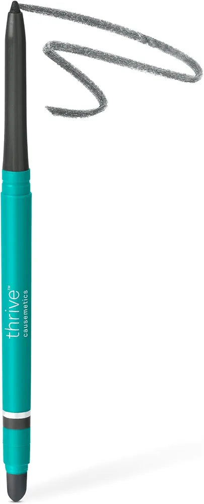 Thrive Causemetics Infinity Waterproof Eyeliner Pencil - Long-Lasting, Smudge-Proof Formula with Built-in Sharpener and Smudge Tip
