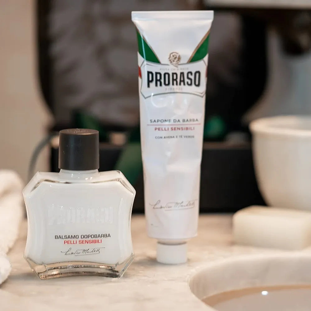 Proraso Sensitive Skin After Shave Balm for Men with Oatmeal and Green Tea, 3.4 Fl Oz