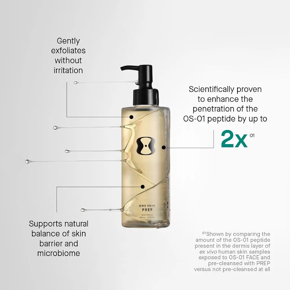 OneSkin PREP Facial Cleanser: Exfoliating Formula for Balanced, Sensitive Skin