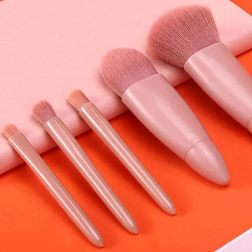 COSHINE 5-Piece Mini Travel Makeup Brush Set - Complete Cosmetic Tool Kit