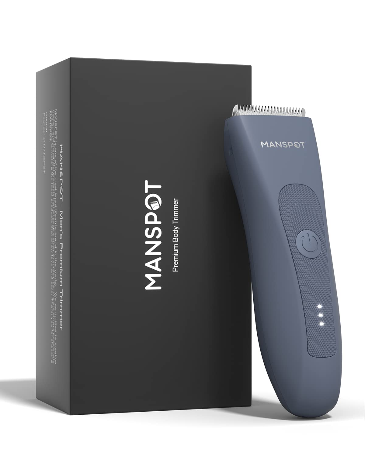 MANSPOT Manscape Groin & Body Hair Trimmer for Men, Electric Pubic Shaver | Replaceable Ceramic Blade, Ball Razors for Men, Manscape Kit with 4 Guards, IPX7 Waterproof, Wet/Dry Use, 90-Minute Shaving