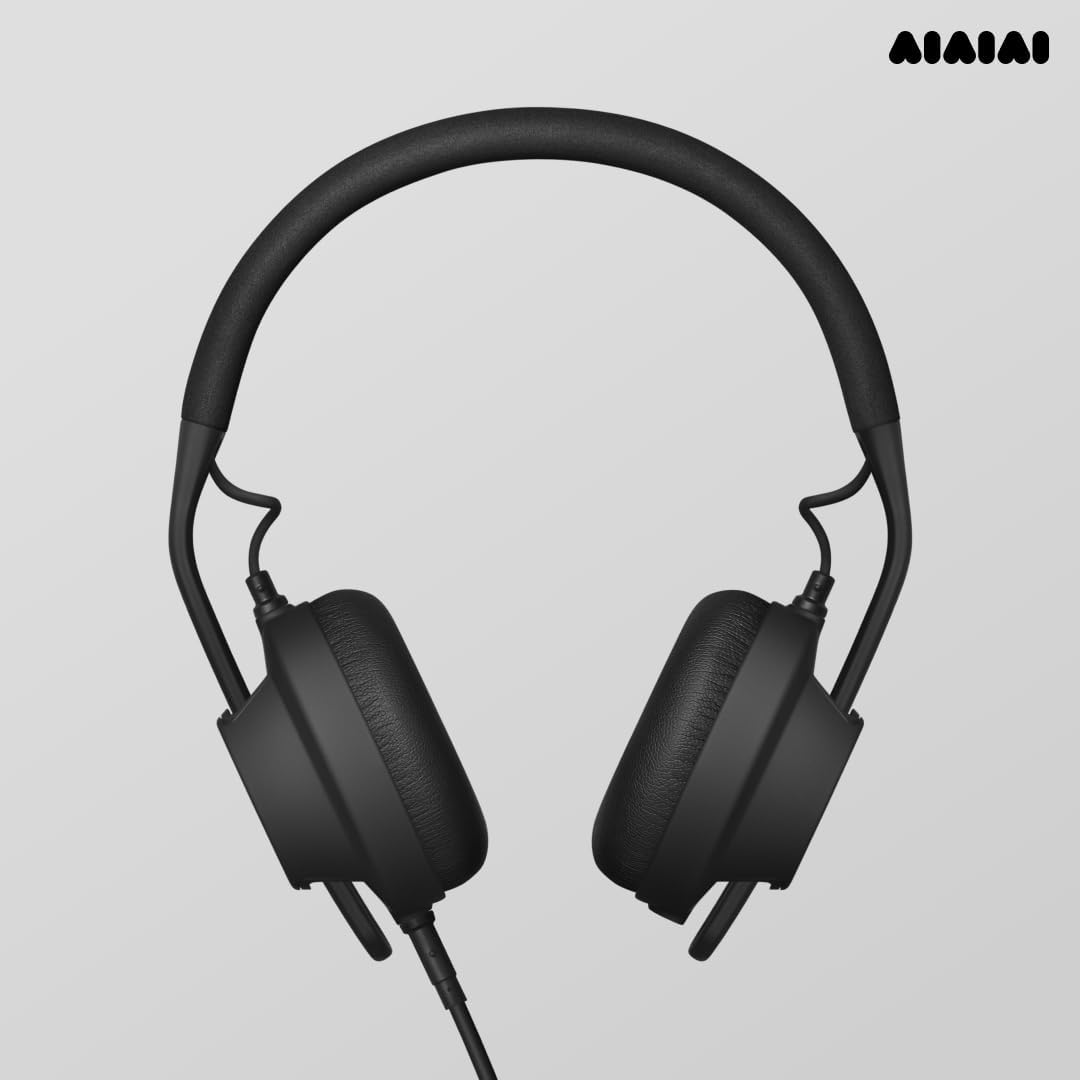 AIAIAI TMA-2 DJ XE Wired On-Ear DJ Headphones, 168g, Black, Balanced Audio | 40mm bio-cellulose drivers, 3.5mm jack, high-isolation memory-foam pads, weighing only 168g, balanced sound, modular parts