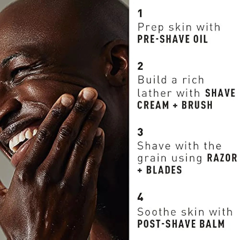 Bevel Premium Shaving Kit for Men: Pre-Shave Oil, Shaving Cream, and After-Shave Balm for Sensitive Skin and Razor Bump Prevention