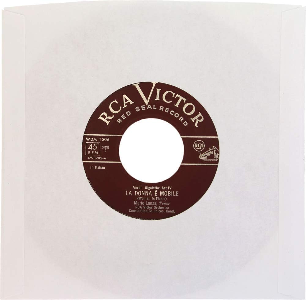 (500) Archival Quality Acid-Free Heavyweight Paper Inner Sleeves for 7 Inch Vinyl Records #07IW