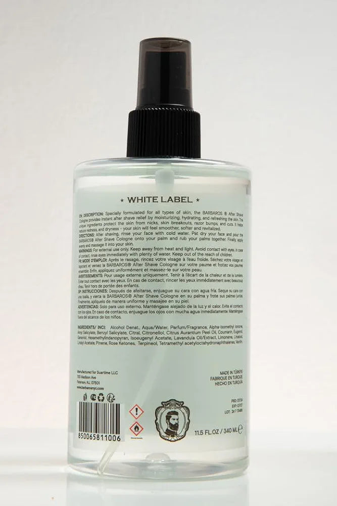 BARBAROS NYC Premium Men's Aftershave Cologne and Moisturizing Face Balm, 11.5oz/340mL