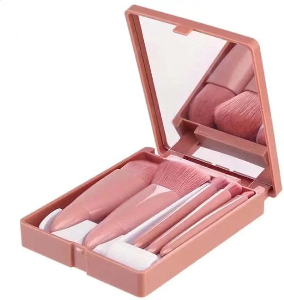 COSHINE 5-Piece Mini Travel Makeup Brush Set - Complete Cosmetic Tool Kit