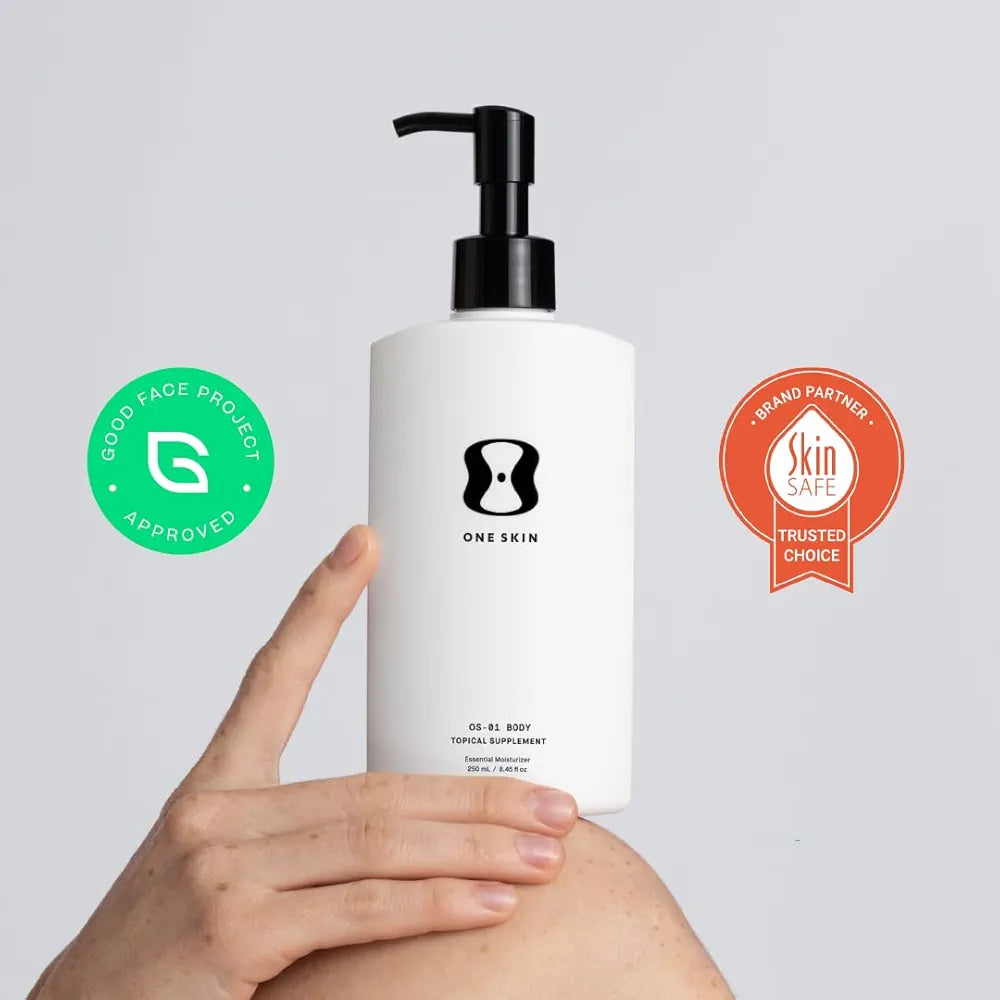 OneSkin BODY OS-01 Peptide Topical Supplement & Skin Longevity Age Reversal Moisturizer | Safe for Sensitive Skin, Fragrance-Free, 250 mL / 8.45 oz