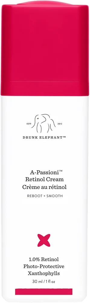 Drunk Elephant A-Passioni Retinol Cream - 30 ml/1 fl oz - 1% Retinol Serum - Clean Clinical Skincare - Cruelty-Free - Dermatologist-Tested - Free of Essential Oils, Silicones, and Fragrance