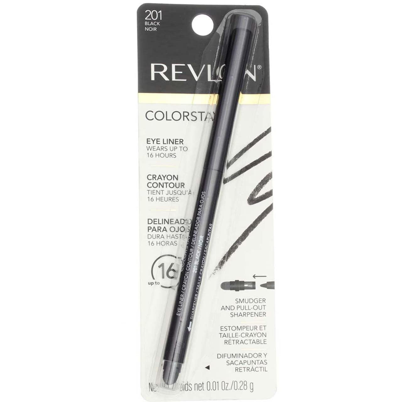 Revlon ColorStay Pencil Waterproof Eyeliner, Smudge-Proof, Eye Makeup with Built-In Sharpener, Long-Lasting, Matte Finish, 202 Black Brown, 0.01 oz | Waterproof pencil eyeliner with built-in sharpener. Smudge-proof, long-lasting, intense matte color.