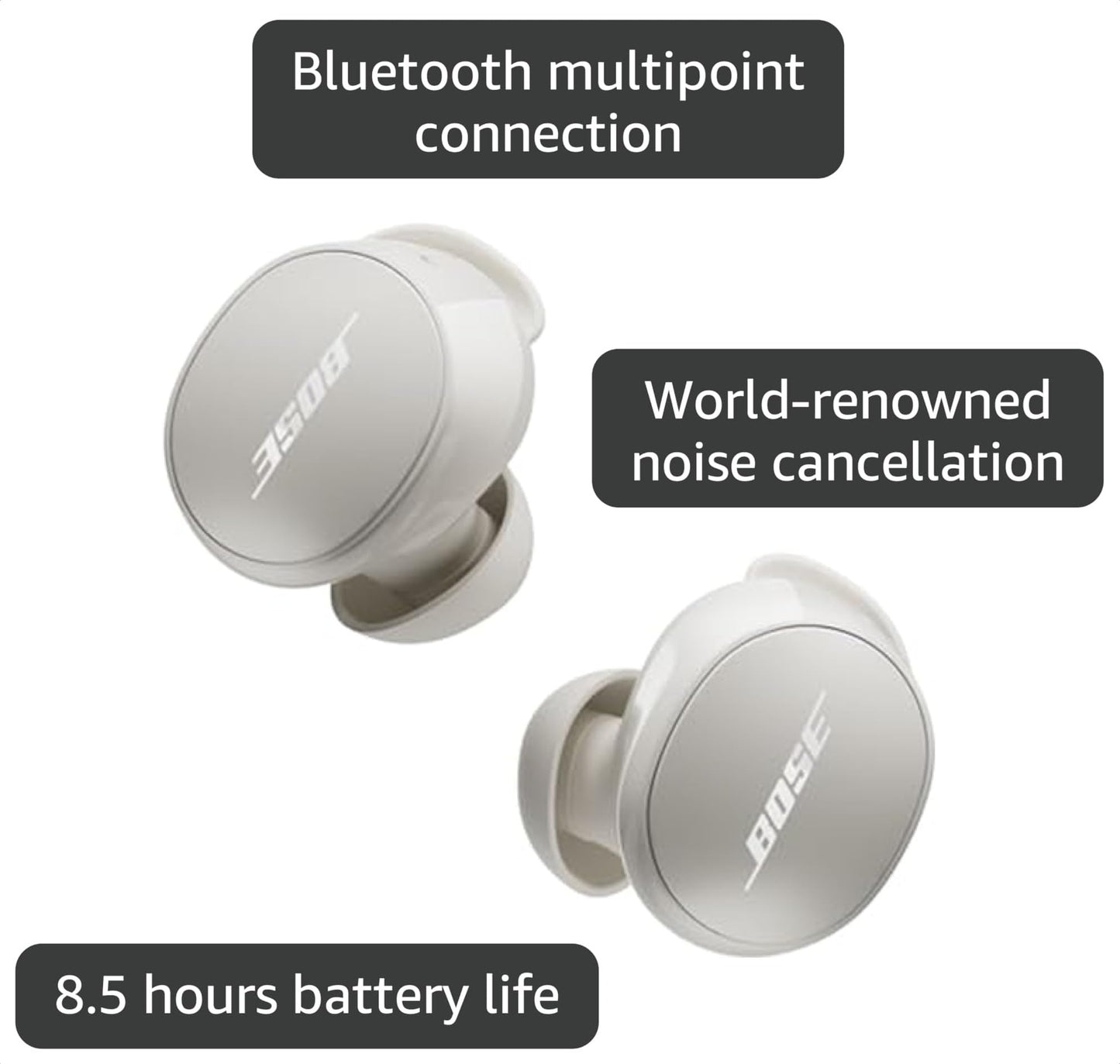 Bose QuietComfort Earbuds - True Wireless Bluetooth Earbuds with Active Noise Cancellation and Mic, USB-C Charging, IPX4 Rating, Up to 8.5 Hours of Playtime, Twilight Blue - Limited Edition Color