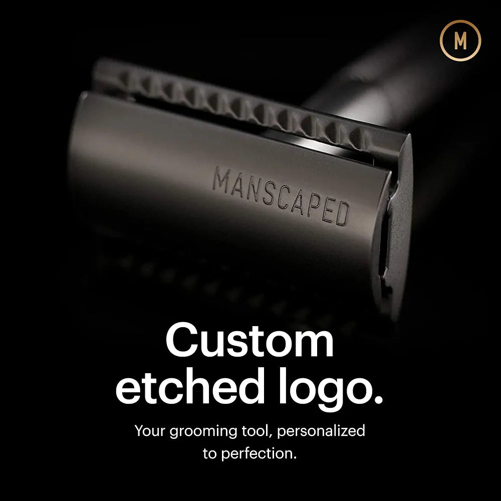 MANSCAPED® The Plow® 2.0 Premium Single Blade Double-Edged Safety Face Razor for Men - Precision Grooming Tool
