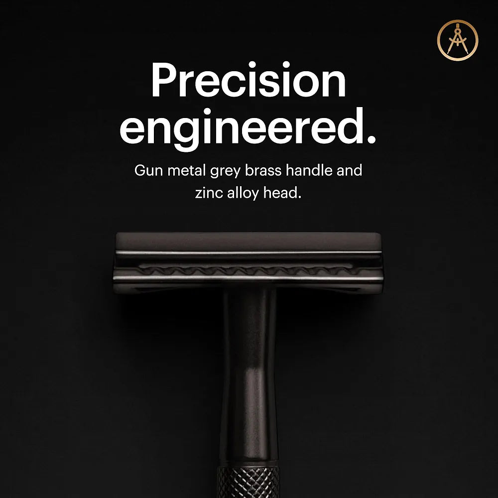 MANSCAPED The Plow 2.0 Safety Razor and Power Shave Gel Face Shaving Bundle