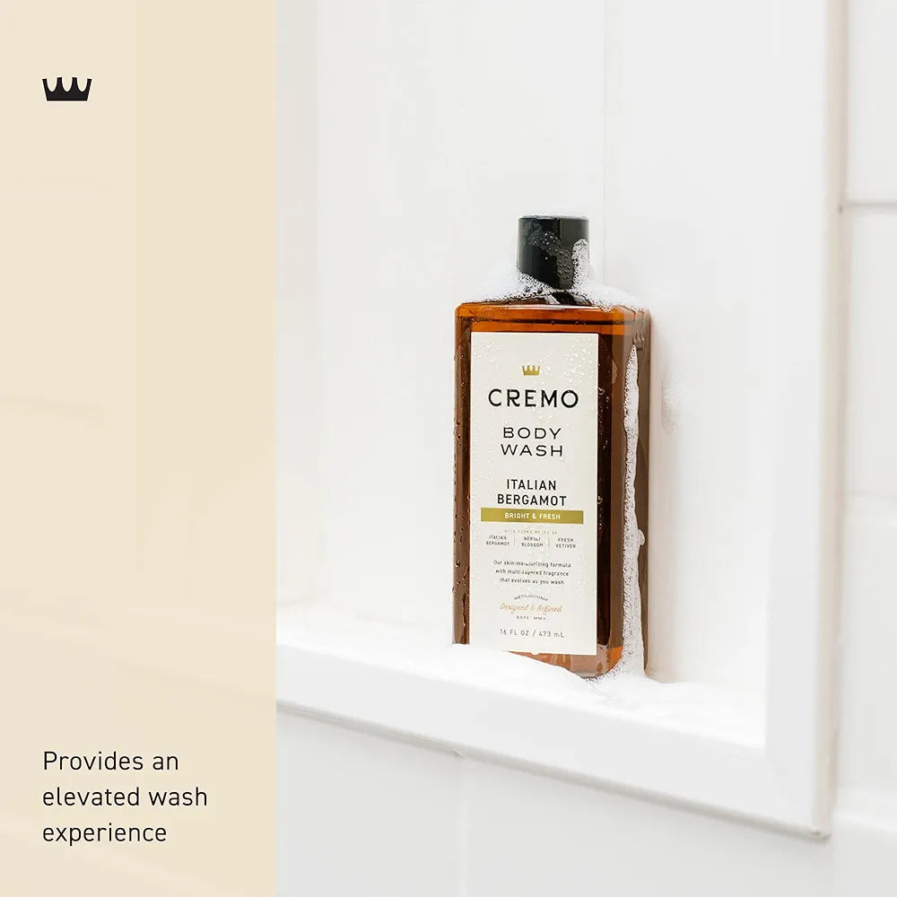Cremo Body Wash for Men, Rich-Lathering Italian Bergamot, 16 Fl Oz