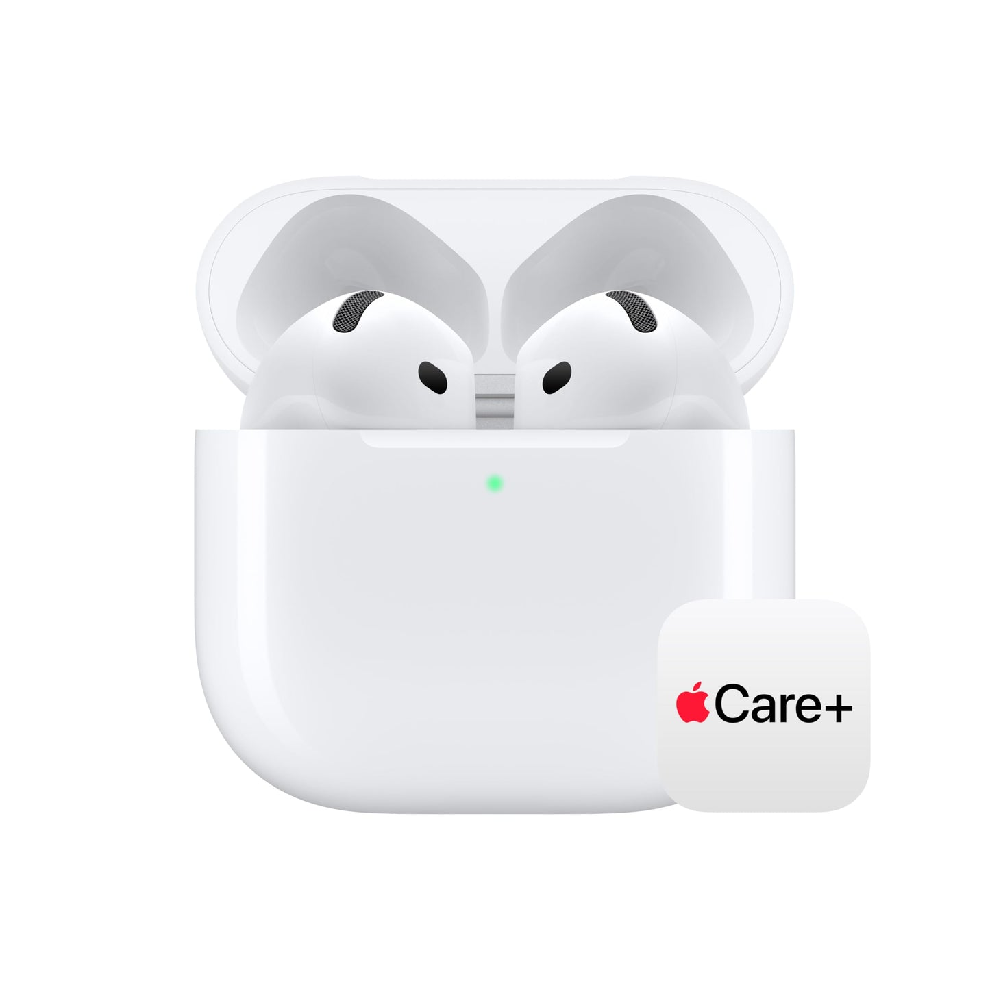 Apple AirPods 4 Wireless Earbuds, Bluetooth Headphones, Personalized Spatial Audio, Sweat and Water Resistant, USB-C Charging Case, H2 Chip, Up to 30 Hours of Battery Life with AppleCare+ (2 Years)
