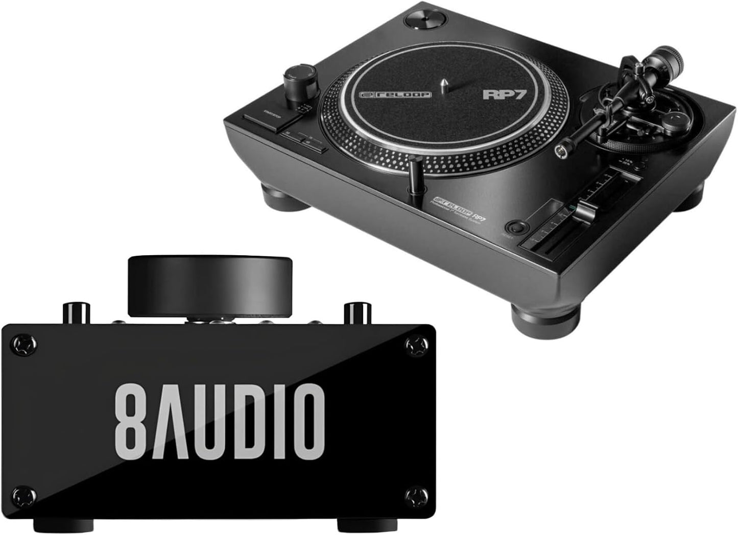 Reloop Rp 7 7 Inch Vinyl Turntable with High Fidelity Desktop (2 Items)