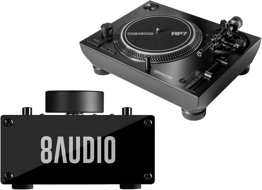 Reloop Rp 7 7 Inch Vinyl Turntable with High Fidelity Desktop (2 Items)