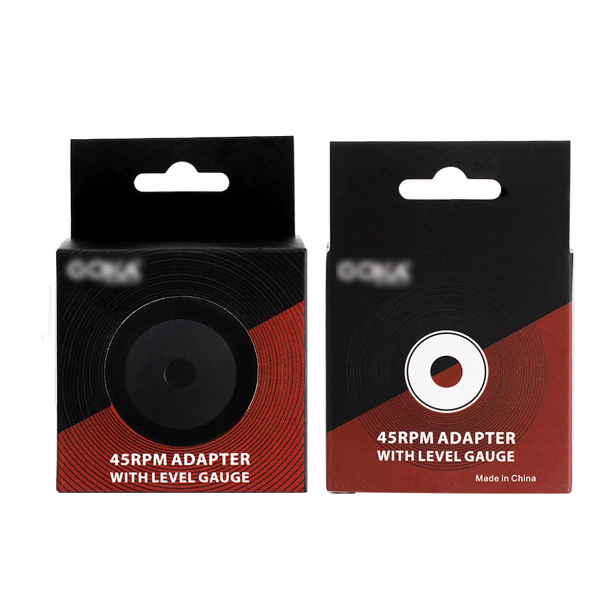 45 RPM Record Adapter Durable Solid Aluminum Dome Center Adapter for 7 Inch Vinyl Record (51G, Black)