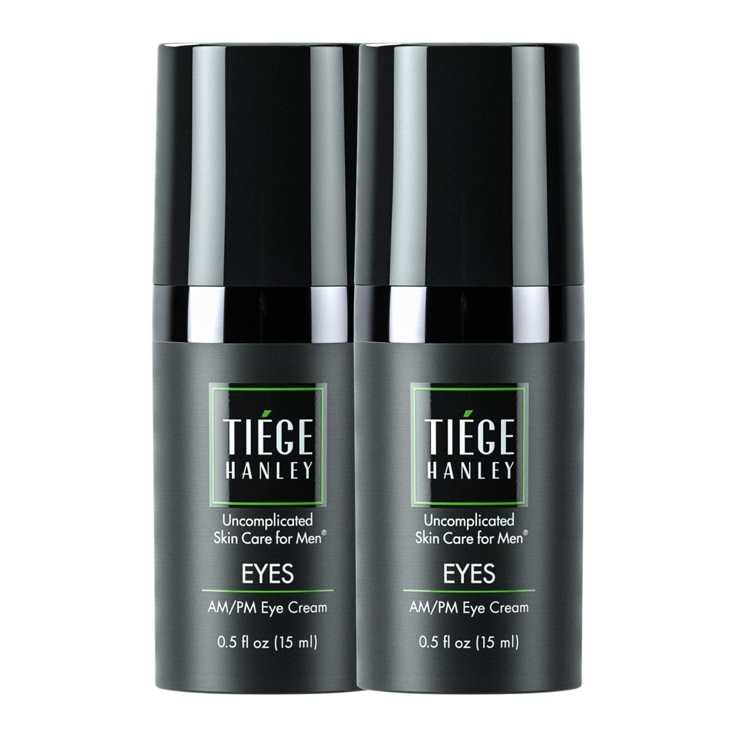 Tiege Hanley Eye Cream for Men, Morning & Night, Anti-Aging, 0.5 Oz, 2 Pack | Men's Skin Care, With Hyaluronic Acid & Vitamin B3, Helps Reduce Look of Dark Circles & Puffiness