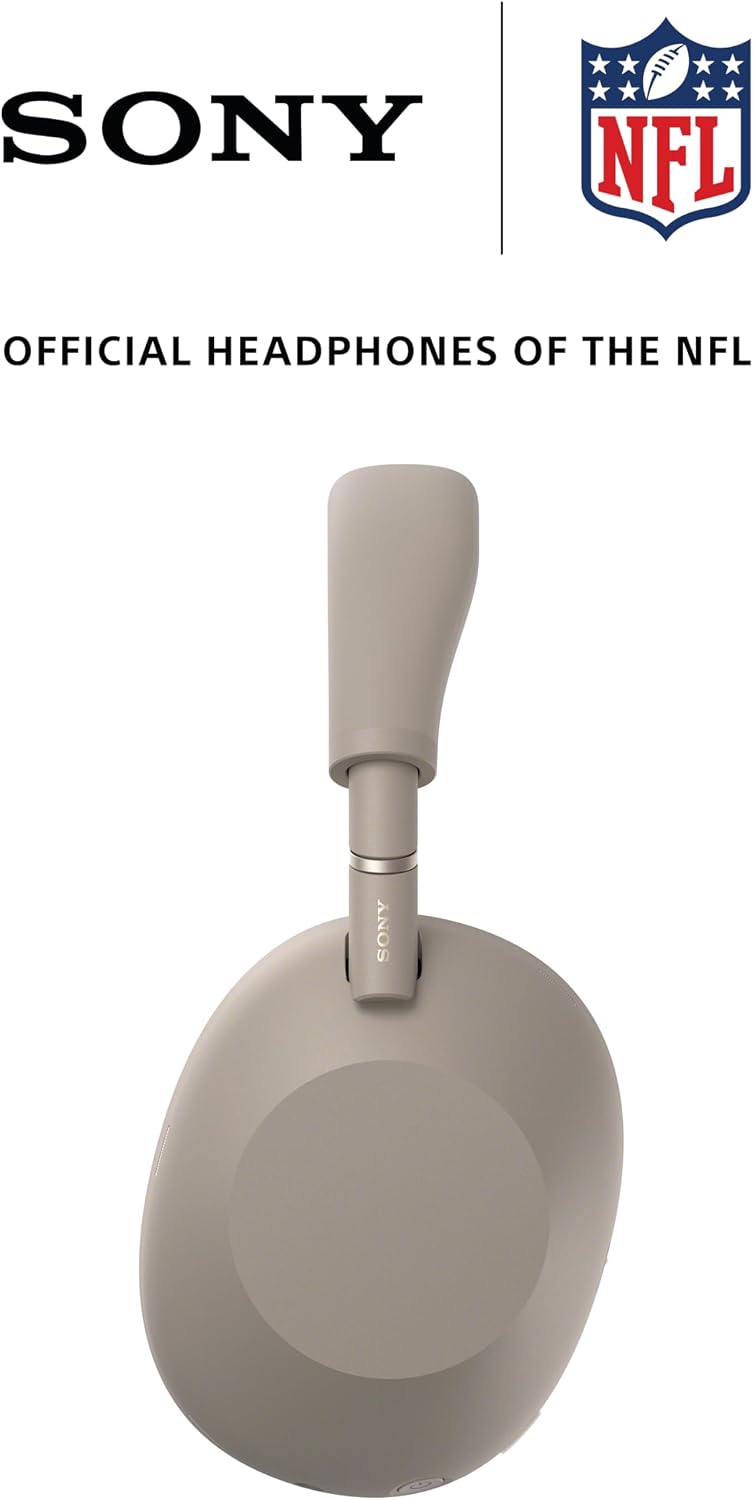 Sony WH-1000XM6 The Best Noise Cancelling Wireless Headphones, Sandstone | HD NC Processor QN3, 12 Microphones, Adaptive NC Optimizer, Mastered by Engineers, Studio-Quality, Up to 30 Hrs of Battery