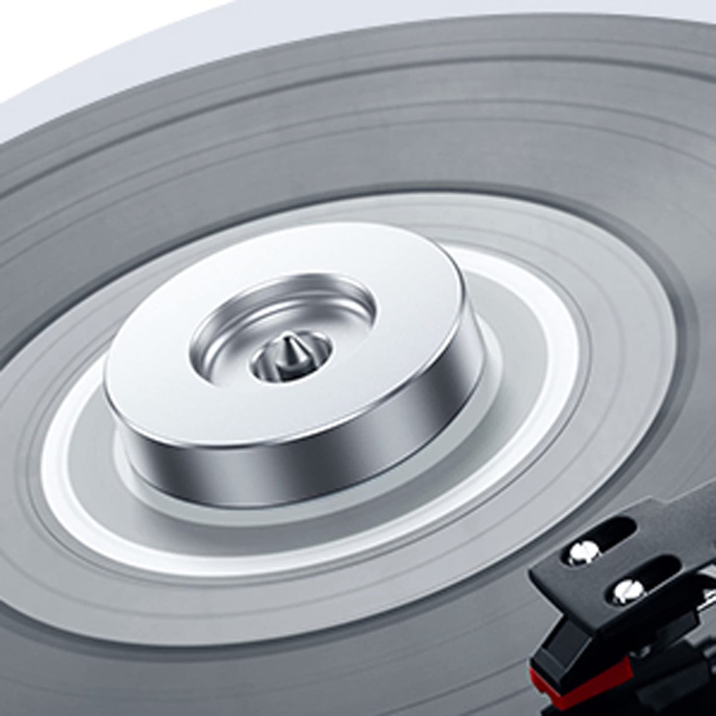 45 RPM Record Adapter Durable Solid Aluminum Dome Center Adapter for 7 Inch Vinyl Record (51G, Black)