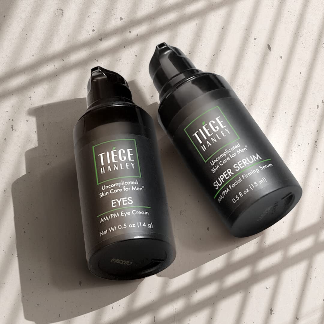 Tiege Hanley Anti-Aging Face Serum for Men, Super Serum, 0.5 Fl Oz | Men's Skin Care, With Peptides, Retinyl Palmitate & Sodium Hyaluronate, Helps Firm Skin & Reduce Fine Lines