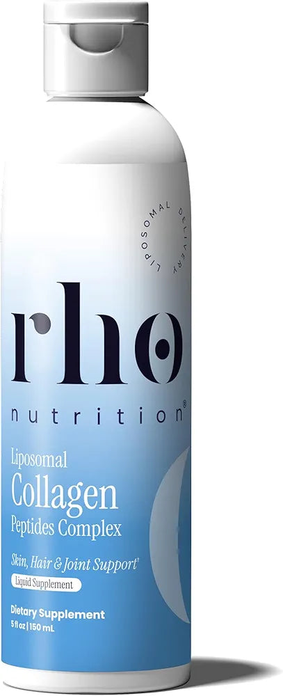 Rho Nutrition Liposomal Collagen Peptides - High-Absorption Liquid Collagen Supplement - Supports Skin Elasticity, Joint Health, and Overall Vitality for Healthy Aging, 5 fl oz