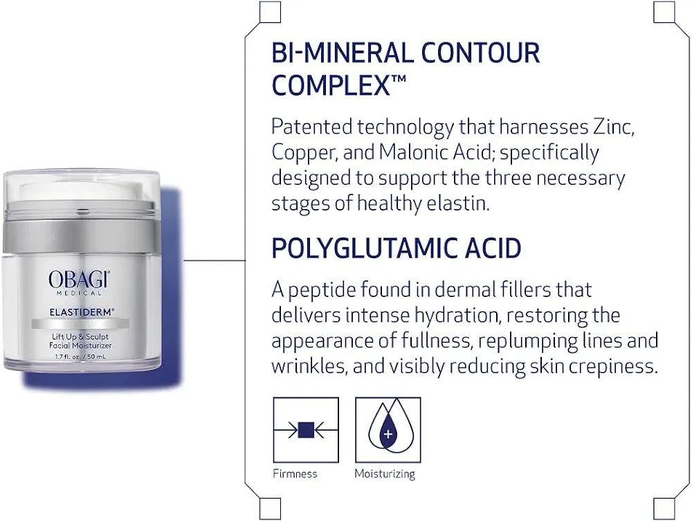 Obagi ELASTIderm Lift Up & Sculpt Facial Moisturizer - 1.7 oz Anti-Aging Peptide Cream for Firming and Wrinkle Reduction