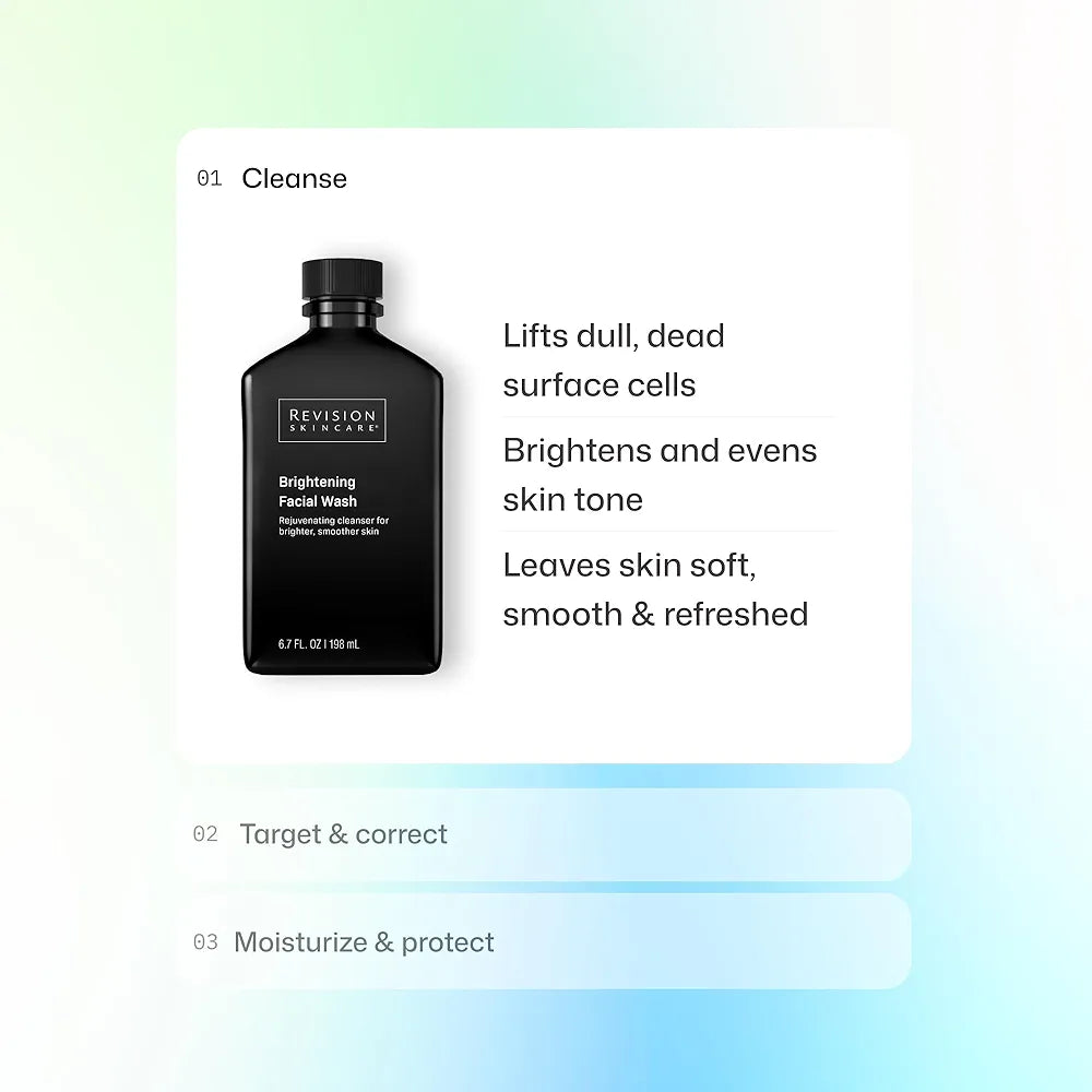 Revision Skincare Brightening Facial Wash: Exfoliating Vitamin C & E Face Cleanser