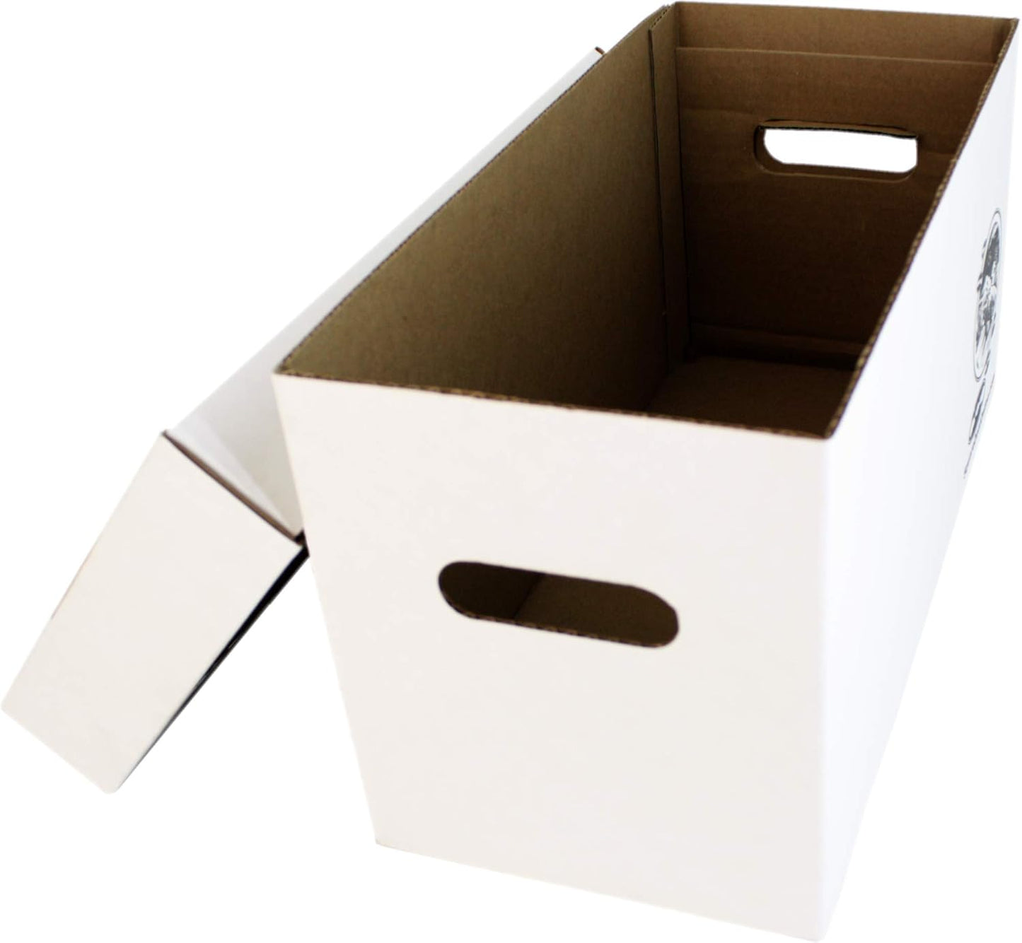 Durable Set of 5 - 7 inch Vinyl Record Storage Boxes - Sturdy Cardboard Construction with Removable Lid - Holds Up to 200 Records Each - Built Tough for Long-Term, Secure Archival Storage - #07BC09