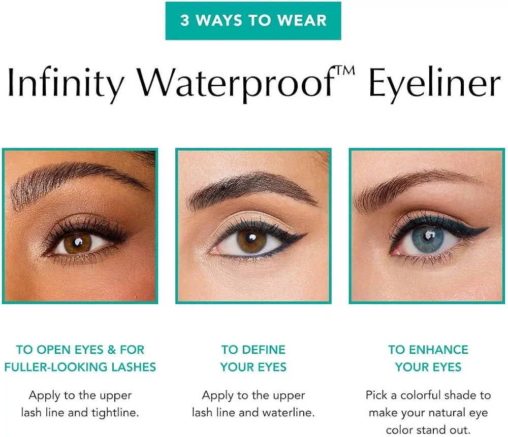 Thrive Causemetics Infinity Waterproof Eyeliner Pencil - Long-Lasting, Smudge-Proof Formula with Built-in Sharpener and Smudge Tip