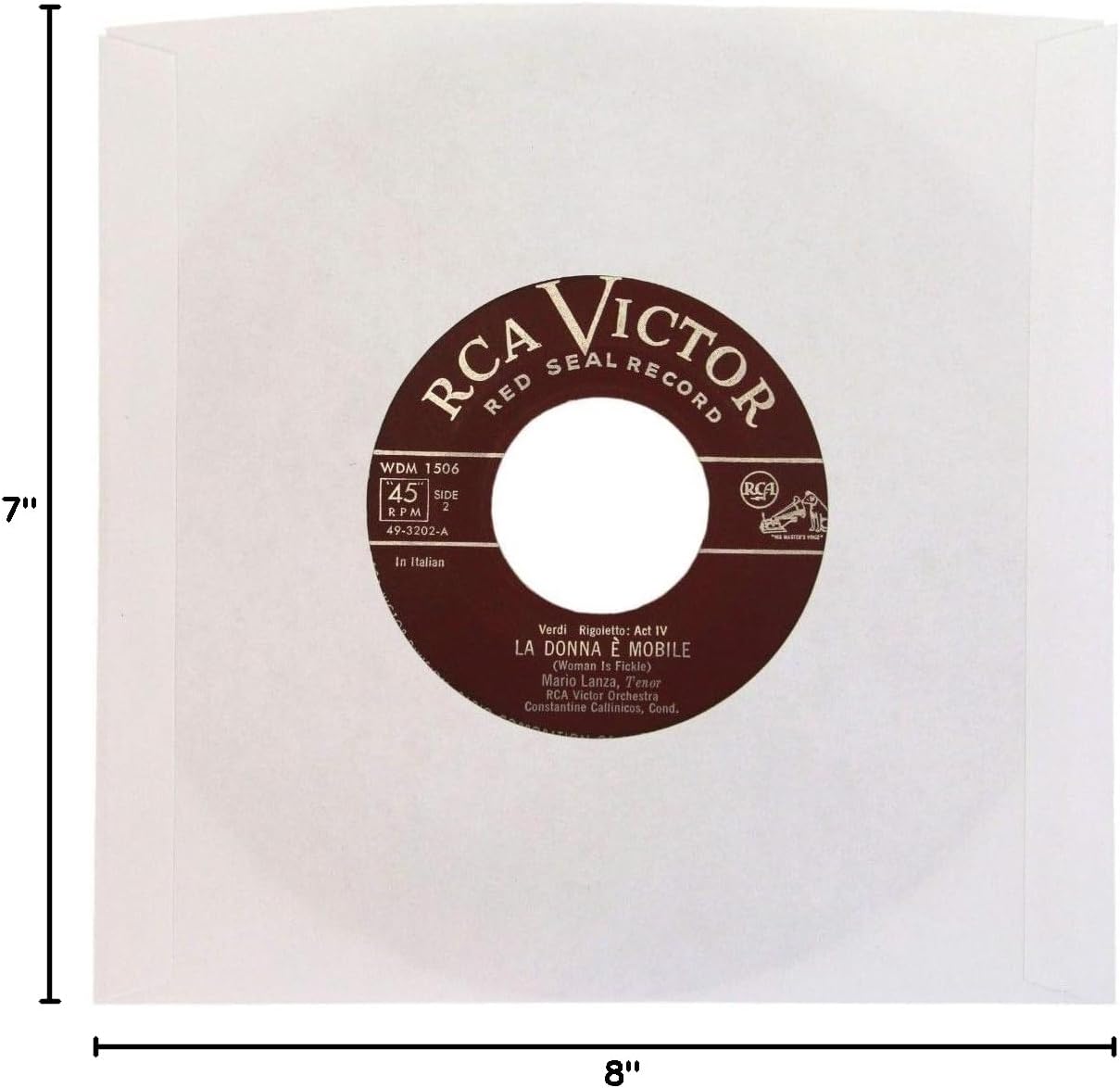 (500) Archival Quality Acid-Free Heavyweight Paper Inner Sleeves for 7 Inch Vinyl Records #07IW