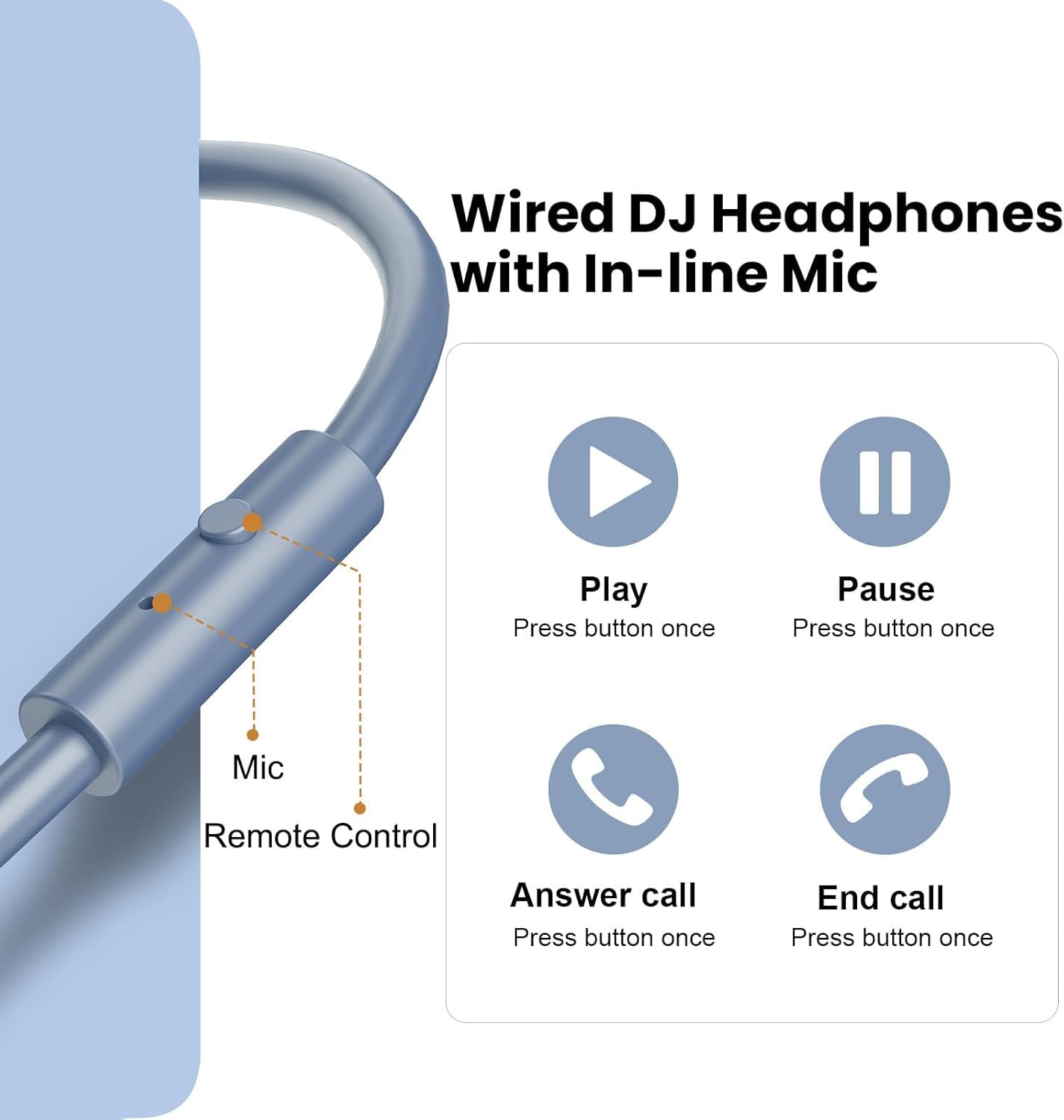 OneOdio A70 Bluetooth Over-Ear Headphones, Hi-Res Wired DJ Studio - Black | Wireless over-ear headphones with 72H playtime, 3.5mm/6.35mm wired jacks for studio monitoring, mixing, guitar, amp and PC