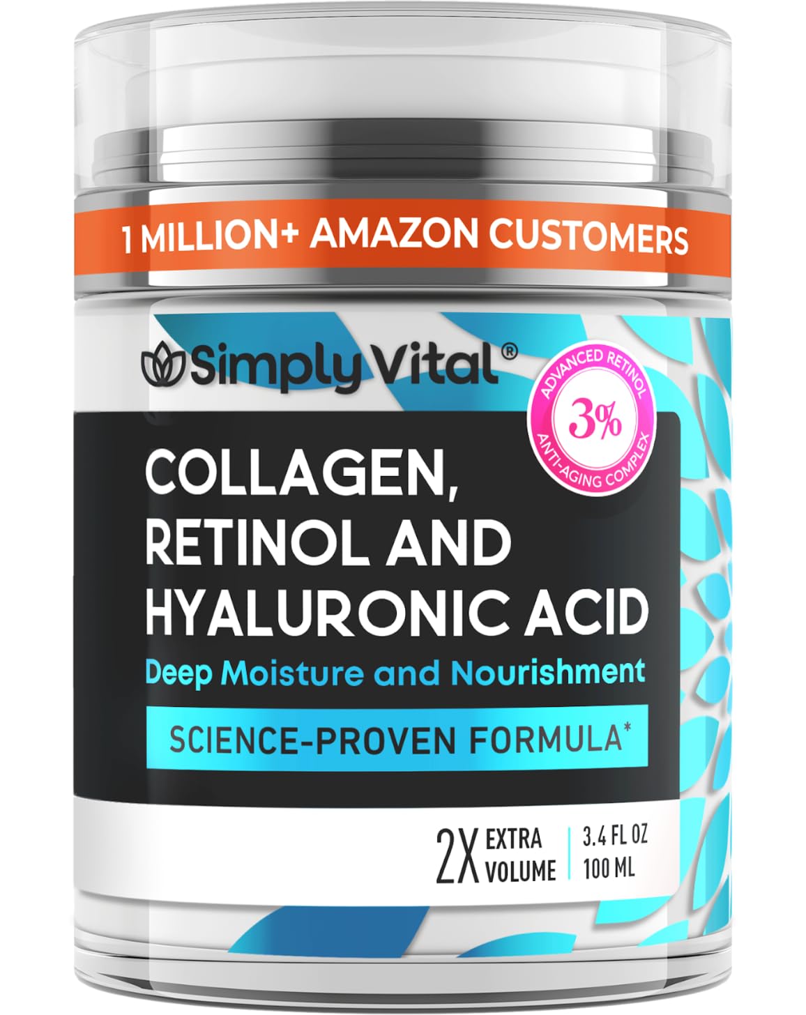 Anti-Aging Face Moisturizer with Retinol, Collagen & Hyaluronic Acid - Moisturizer Face Cream for Women & Men - Visibly Firming & Hydrating Neck Cream - Day & Night Skin Care - 1.7 fl oz