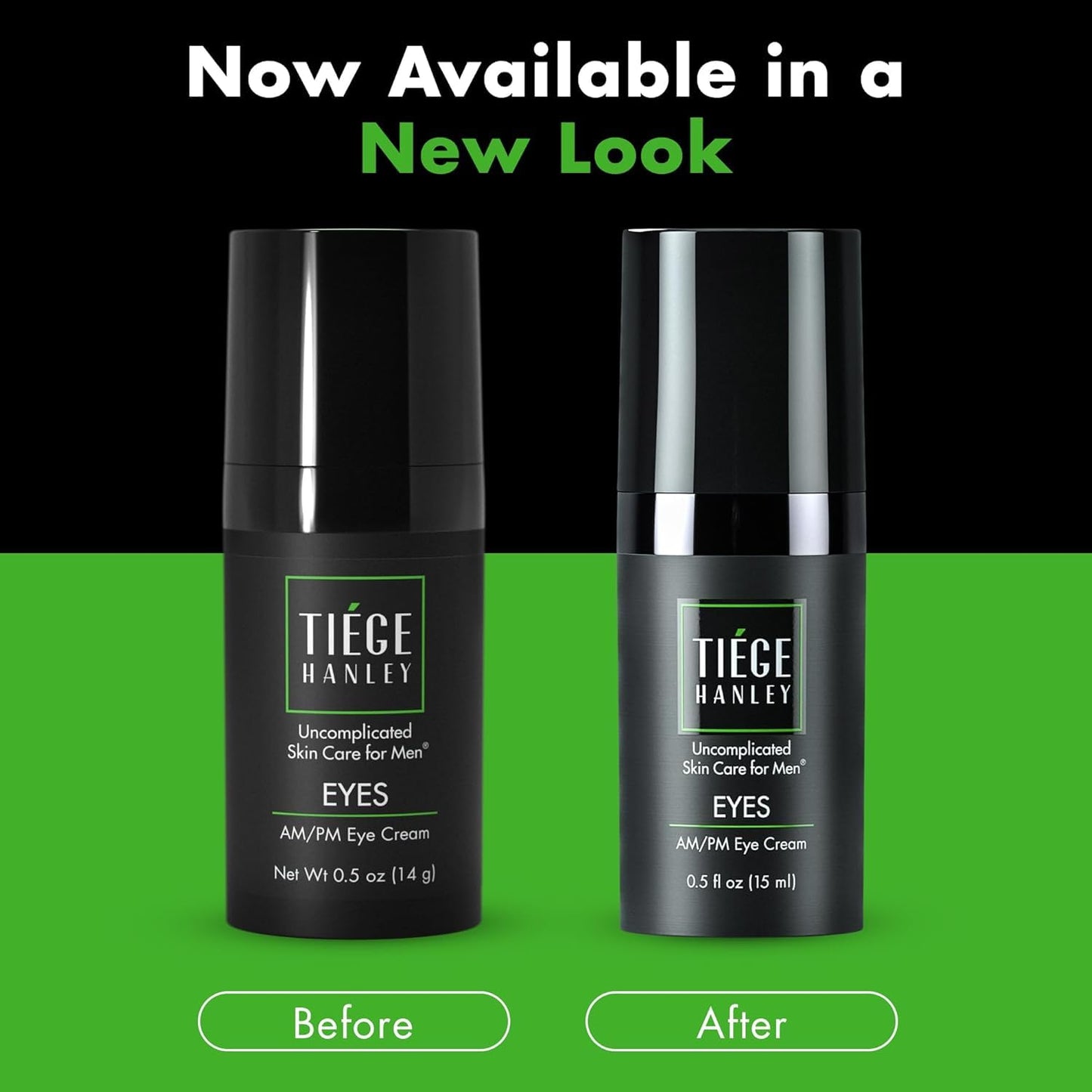 Tiege Hanley Eye Cream for Men, Morning & Night, Anti-Aging, 0.5 Oz, 2 Pack | Men's Skin Care, With Hyaluronic Acid & Vitamin B3, Helps Reduce Look of Dark Circles & Puffiness