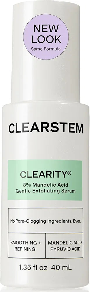 CLEARSTEM CLEARITY Mandelic Acid Serum for Blackheads, Vitamin C & Turmeric Collagen Boost, 1.35 Fl Oz