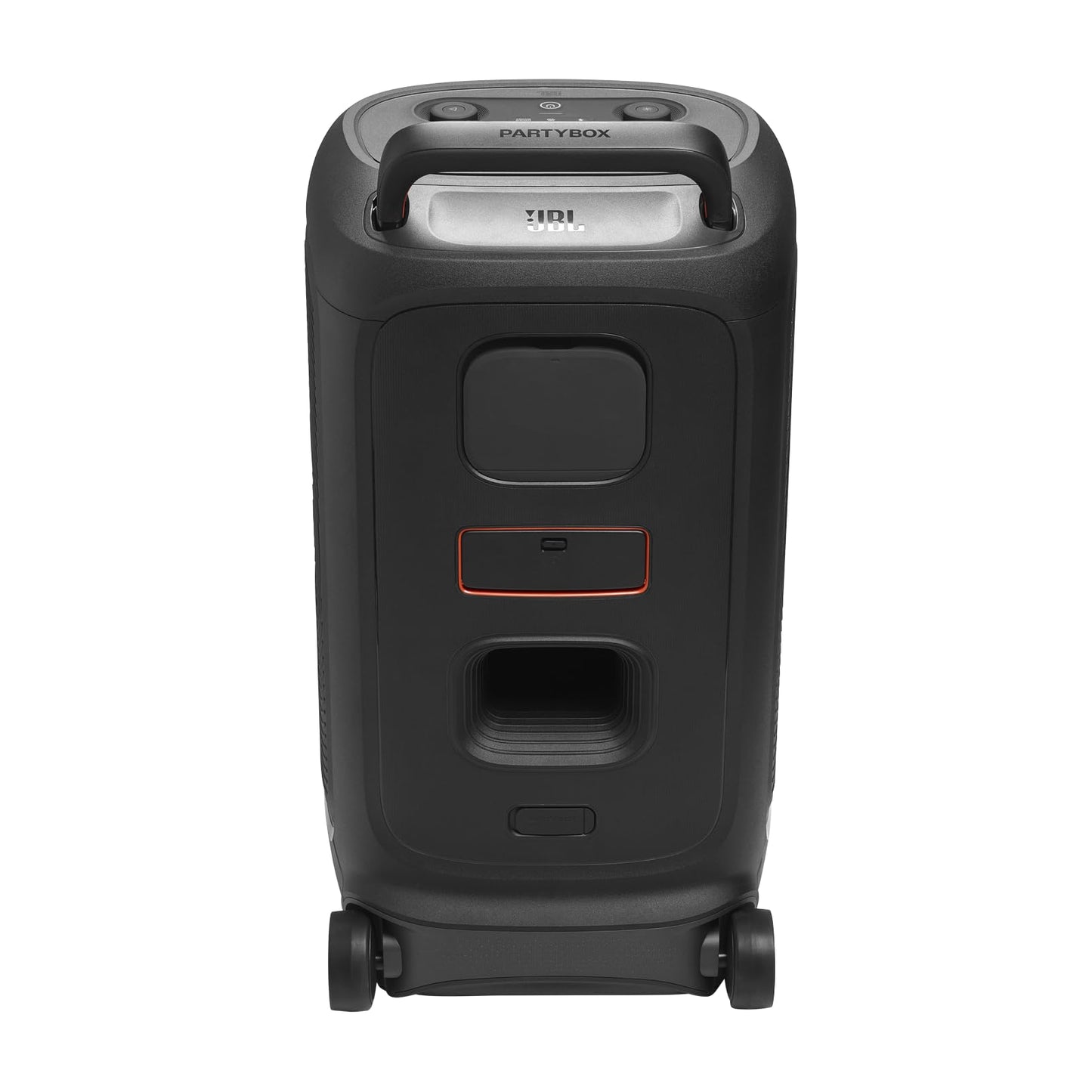 JBL PartyBox 520 Portable Party Speaker with AI Sound Boost - Black | Up To 15 Hours Playtime, Replaceable Battery, Auracast Stereo Linking, Telescopic Handle And Wheels, Mic And Guitar Inputs
